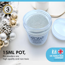 Load image into Gallery viewer, WOW! Glitter embossing glitter | 15ml | SILVER SNOW EMBOSSING GLITTER| Jo Firth-Young | Free your creativity and enhance your card making sparkle | WS329
