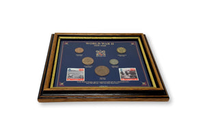 Second World War D Day Coin Stamp Framed Collection