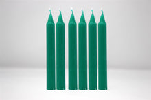 Load image into Gallery viewer, Pack of twelve Green luck altar / spell candles
