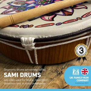 Shamanic hand drum with beater handmade in Bali