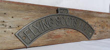Load image into Gallery viewer, Curved cast iron Flying Scotsman wall mounting plaque for bedroom shed office train warehouse
