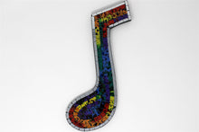 Load image into Gallery viewer, Rainbow Mosaic Single Musical Quaver Hanging Mirror
