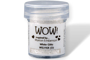 Wow! Glitter Embossing Glitter 15ml | WHITE GLITZ | Free your creativity and give your embossing sparkle