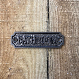 Bathroom and Toilet Cast Iron Plaques - Two Plaques/signs