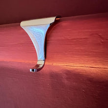 Load image into Gallery viewer, CHROME PICTURE RAIL HOOK 2 inches / 50mm | Victorian Fittings | Victorian House | Picture Hook | Dado picture rail | picture rail hangers
