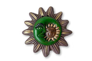 Mexican Barro Style Small Sun and Moon Plaque