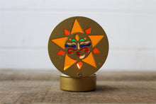 Load image into Gallery viewer, Gold Star Multi Colour Glass Candle Holder
