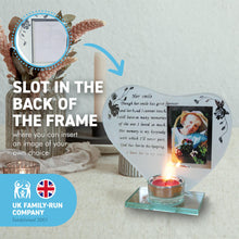 Load image into Gallery viewer, Her Smile glass memorial candle holder and photo frame | thinking of you gifts
