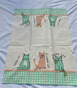 Types of Cats Dish Cloth Tea Towels