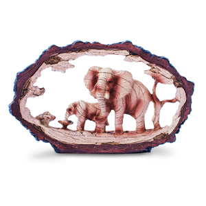Eye catching free standing Stately Elephant with baby Calf Decorative Ornament