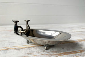 Vintage Style Silver colored bath soap holder