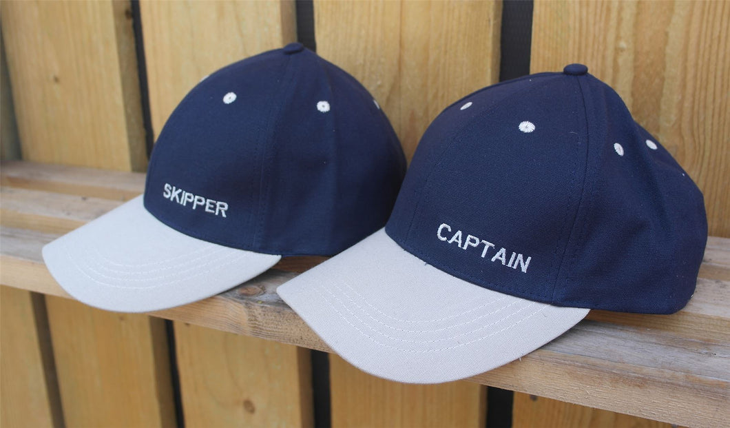 Captain and Skipper yachting nautical sailing caps