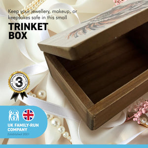 Wooden Tiger Keepsake Box | Jewellery box | Trinket Box | Memory Box