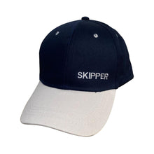 Load image into Gallery viewer, Adjustable SKIPPER NAVY BLUE BASEBALL CAP | yachting cap
