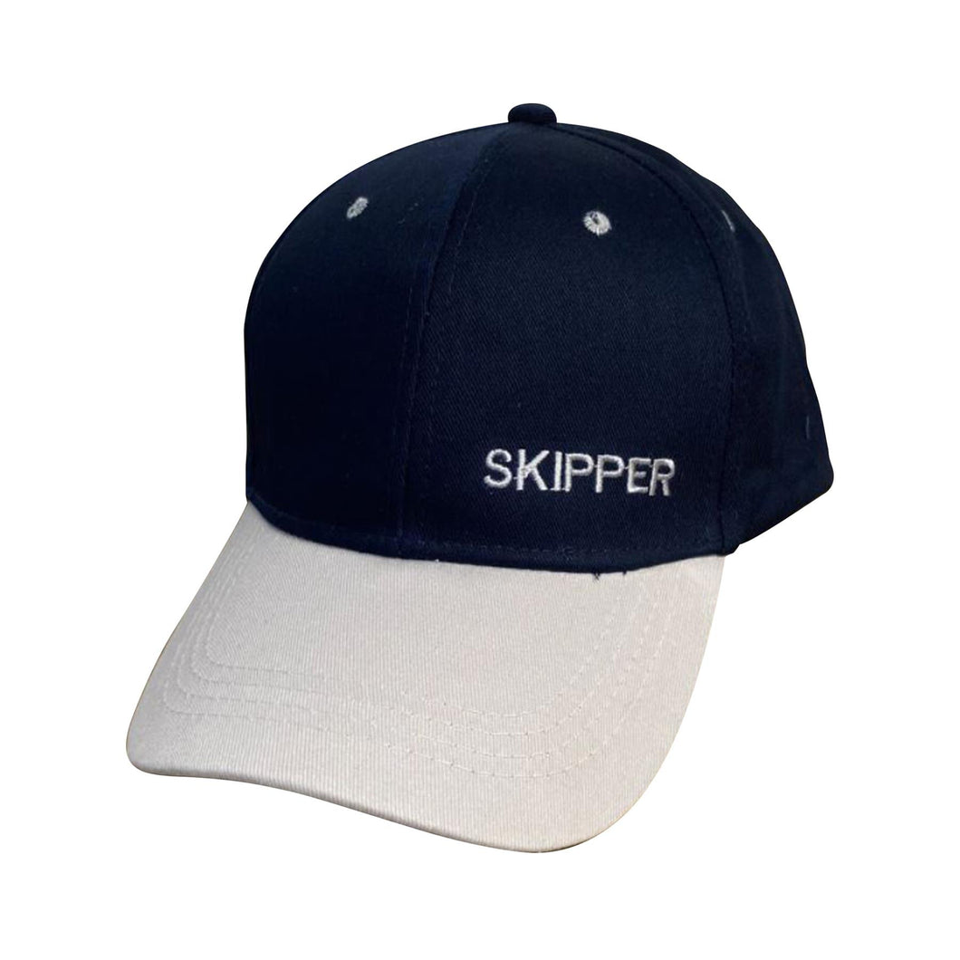 Adjustable SKIPPER NAVY BLUE BASEBALL CAP | yachting cap