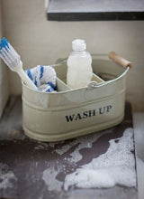 Load image into Gallery viewer, Enamel Washing Up clay coloured Sink Tidy - Shabby Chic Vintage
