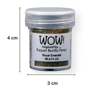 Wow! Glitter Embossing Glitter 15ml | ROYAL EMERALD | Free your creativity and give your embossing sparkle