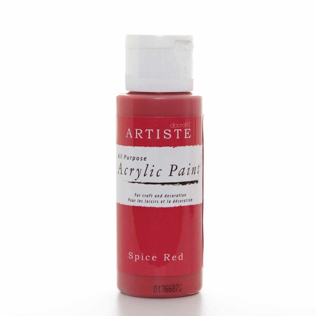Artiste Crafter's All Purpose Acrylic Paint 2oz (59ml) - Spice Red