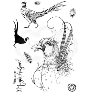 Pink Ink Designs Magnipheasant A5 Clear Stamp Set PI089