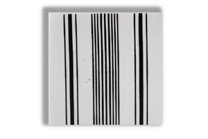 Twelve Black and White Stripped Patterned Shower Curtain Hooks