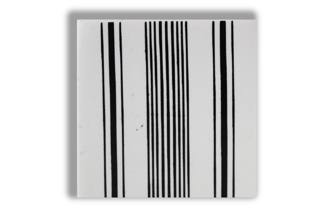 Twelve Black and White Stripped Patterned Shower Curtain Hooks