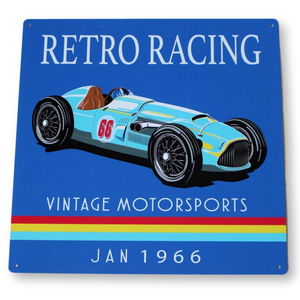 Retro Racing Vintage Motorsport Metal Wall Hanging Sign