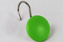 Load image into Gallery viewer, Twelve Green, Blue and Pink Round Shower Curtain Hooks
