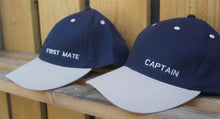 Load image into Gallery viewer, Captain and First Mate yachting nautical sailing caps
