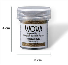 Load image into Gallery viewer, Wow! Glitter Embossing Glitter 15ml | DECADENT RUBY  | Free your creativity and give your embossing sparkle
