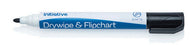 Pack of 15 Black drywipe & Flipchart marker pens