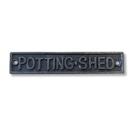 Cast Iron Antique Style Potting Shed Garden Door Wall Plaque