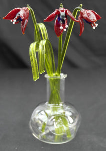 Gorgeous glass Fuchsia flower display