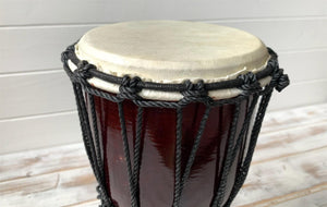 Djembe Drum Hand Painted 30cm Tall Percussion Instrument