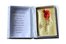 Load image into Gallery viewer, Tribute to my Mother Glass Rose Poem Ornament
