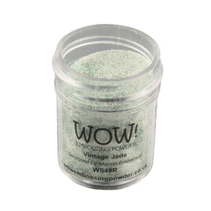 Wow! Trio Vintage Glitter Embossing Glitter Powder set 3 x 15ml | VINTAGE JADE VINTAGE ROMANCE AND VINTAGE CANDY CANE | Free your creativity and give your embossing sparkle