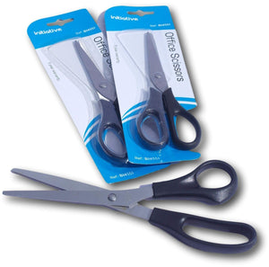Pack of 3 Plastic black handle Scissors 165mm length