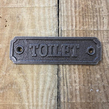 Load image into Gallery viewer, Bathroom and Toilet Cast Iron Plaques - Two Plaques/signs
