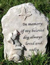Load image into Gallery viewer, Beloved dog resin memorial plaque
