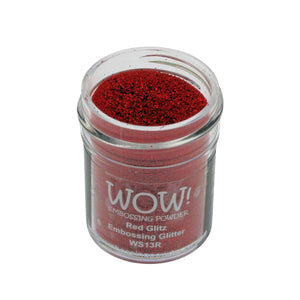 Wow Christmas Glitz Glitter Embossing Powder set Includes 3 x 15ml pots  WHITE, GREEN AND RED GLITZ | Free your creativity and give your embossing sparkle.