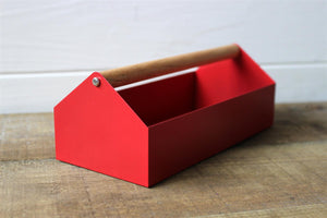 Retro Red Toolbox Storage Caddy Desk Organizer