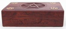 Load image into Gallery viewer, Trinket Box with pentagram engraved in lid
