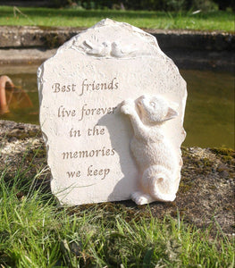 Beloved cat resin memorial plaque, best friends live forever...