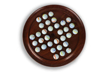 Load image into Gallery viewer, Large polished wooden solitaire set - 30cm diameter with White Coloured Balls
