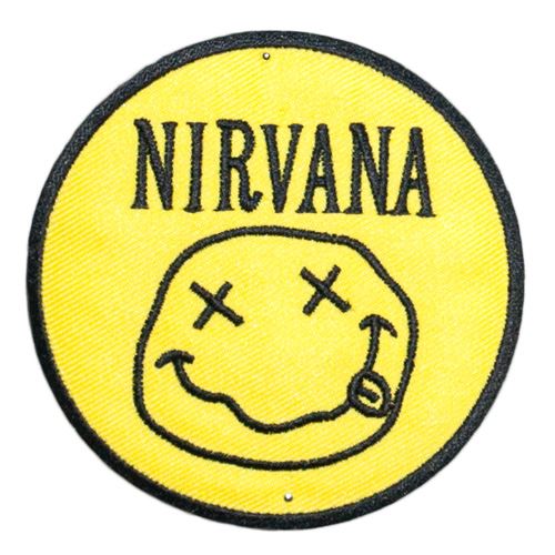 Yellow Nirvana Smile Sew on Iron on Patch Badge