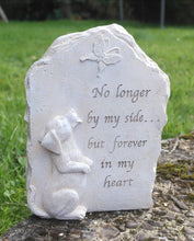 Load image into Gallery viewer, Beloved dog resin memorial plaque, No longer by my side....
