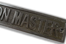 Load image into Gallery viewer, Cast Iron antique style Station Master Door Wall Train Plaque
