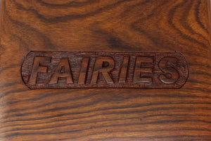 Fairies Tarot Carved Wood Treasure Chest Trinket Box