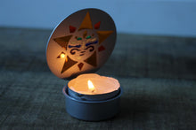 Load image into Gallery viewer, Silver Star Multi Colour Glass Candle Holder
