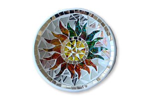Small Ceramic Round Rainbow Mosaic Sunshine Bowl