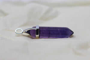 Fluorite DT Crystal Point Ritual Therapy Pendant